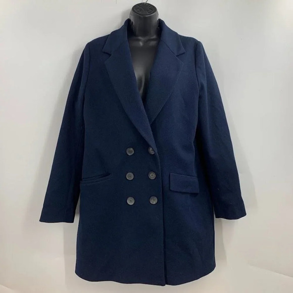 Zara Women's Wool Blend 3 Button Long Sleeve Notch Lapel Twill Jacket Size M - Picture 1 of 11